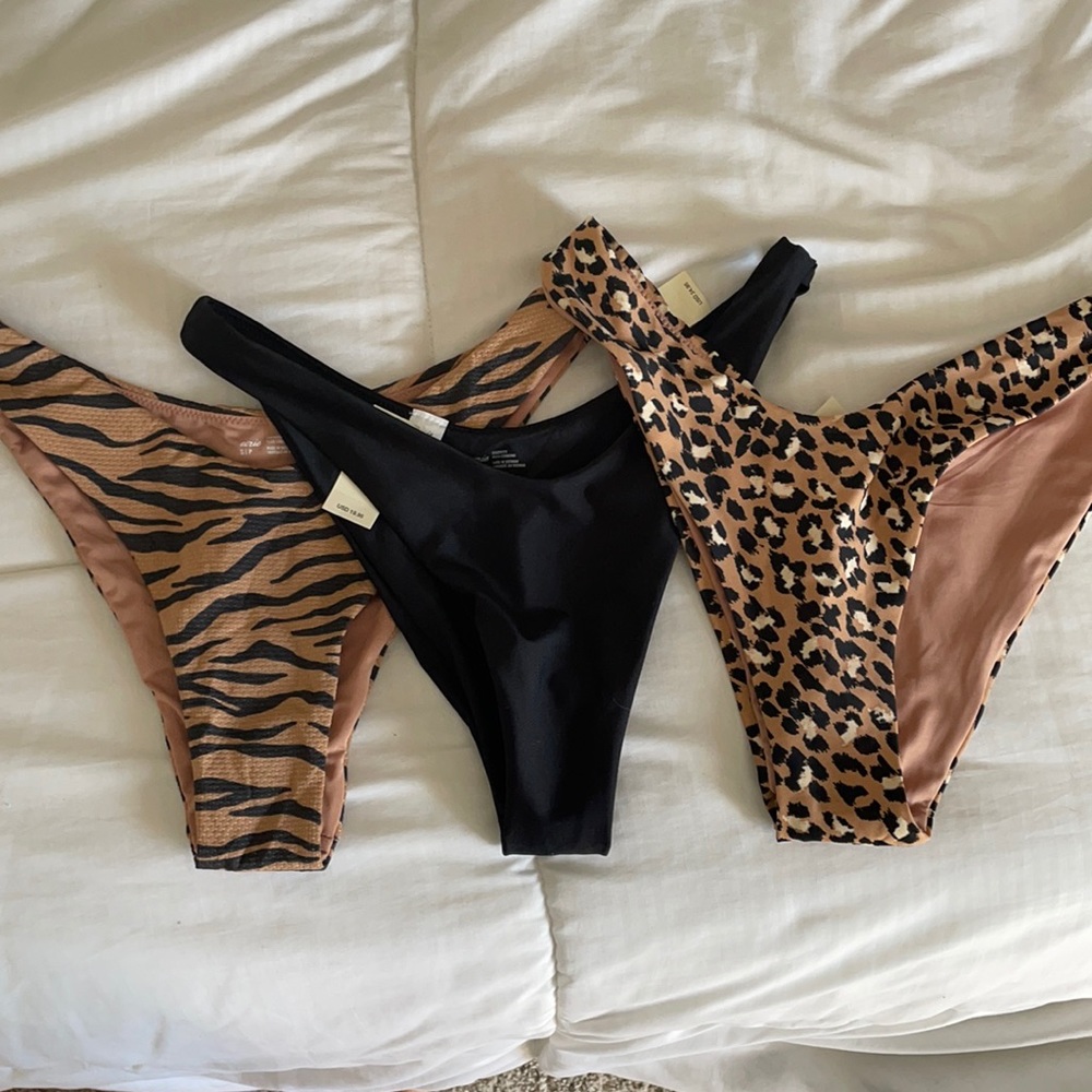 NWT Aerie Cheekiest Bikini Bottoms lot of 2 Small